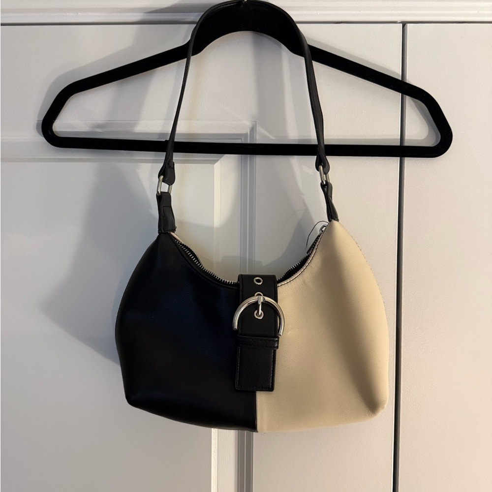 Wild Fable Black and Cream Shoulder Bag